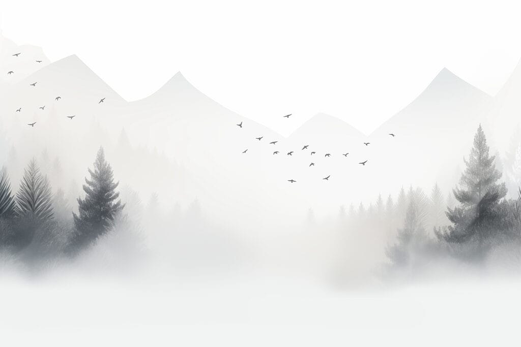 Birds Above Mountain Pines — full design