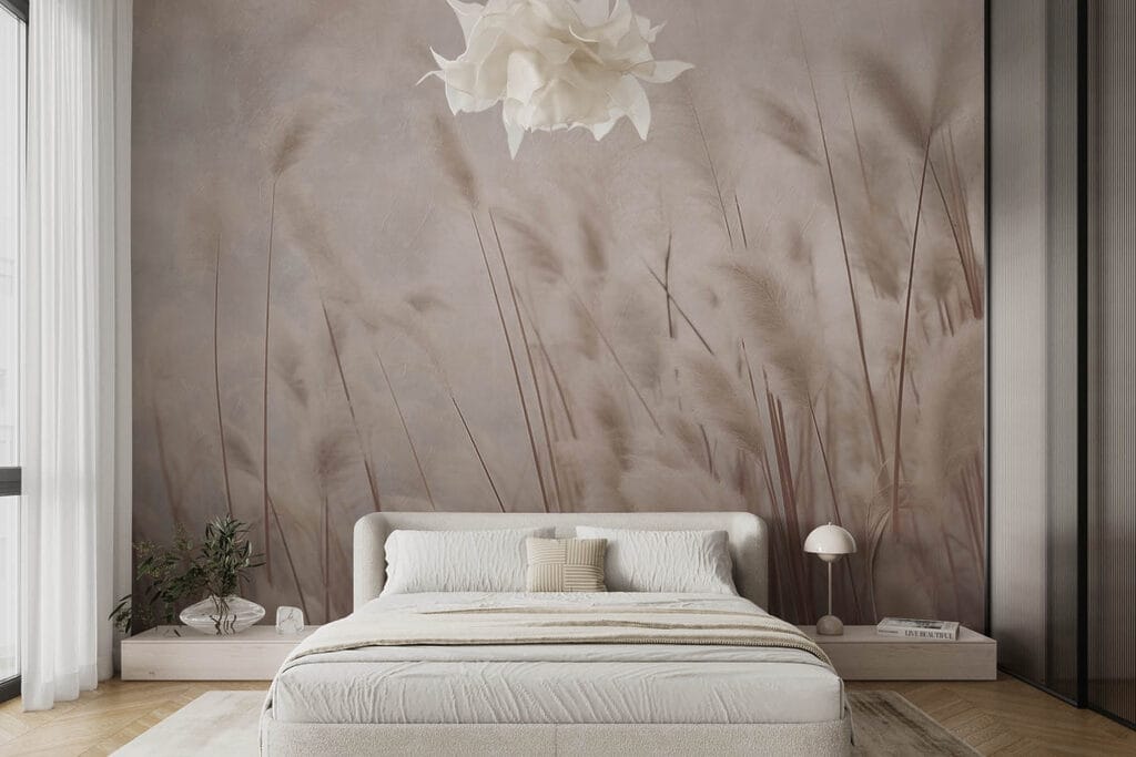 Soft taupe grass plumes — interior 2