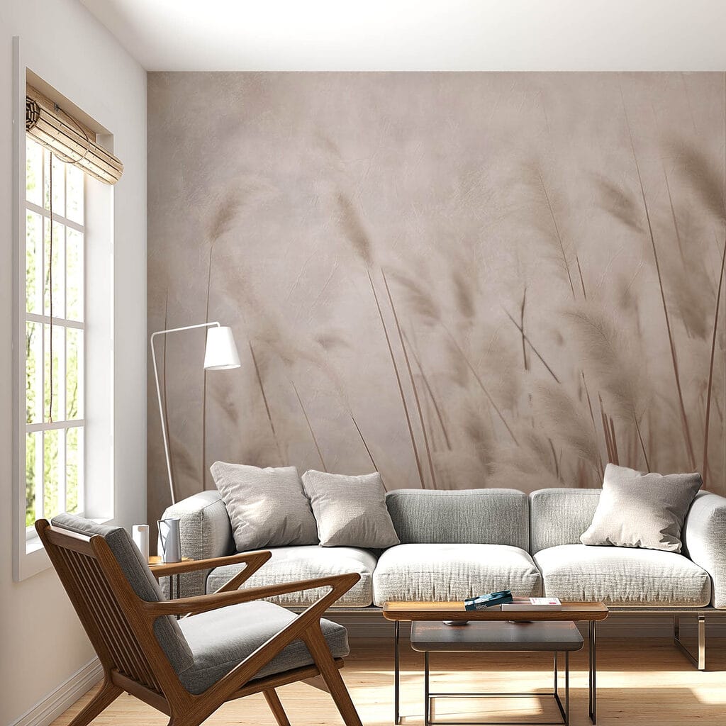 Soft taupe grass plumes — interior 3