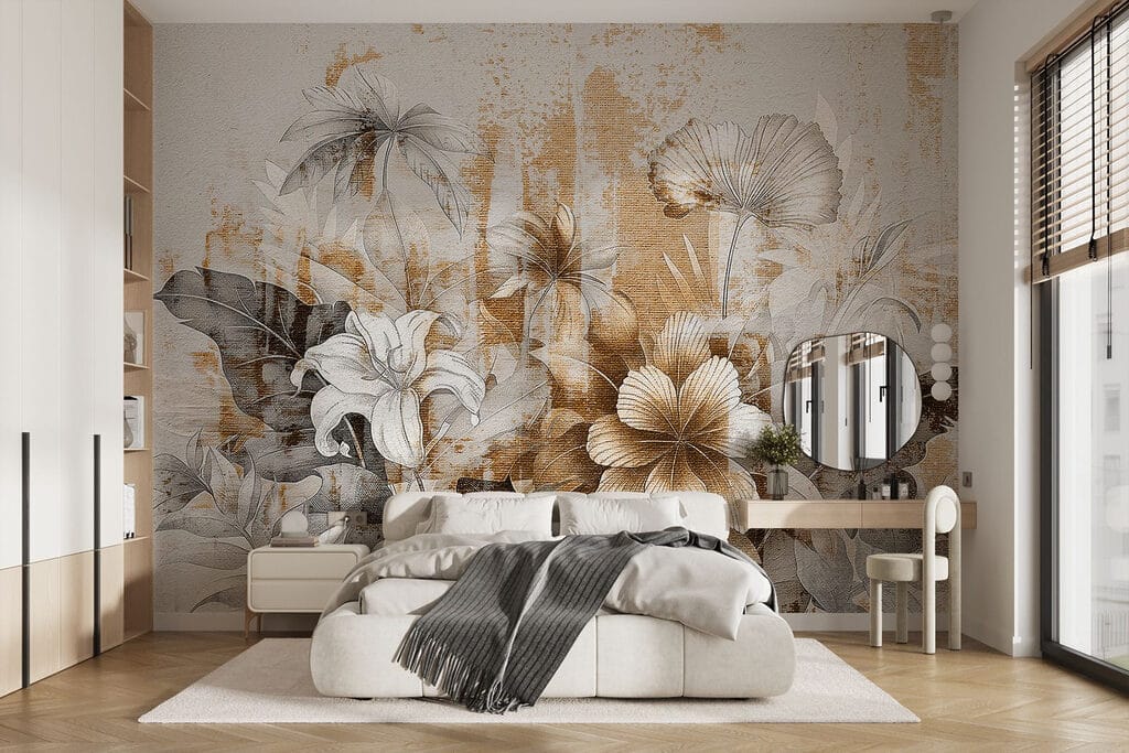 Flowers on painted layers — interior 2