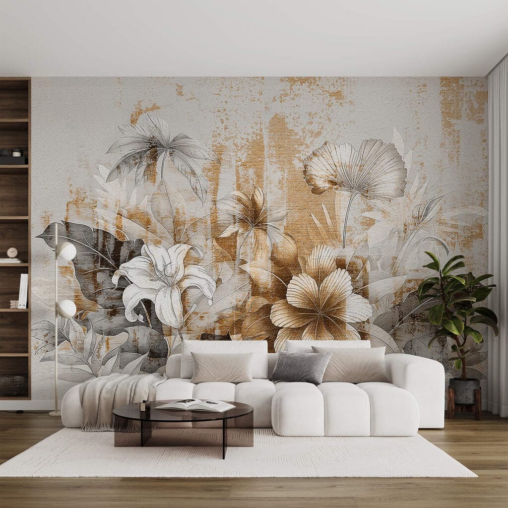 Flowers on painted layers — interior 3