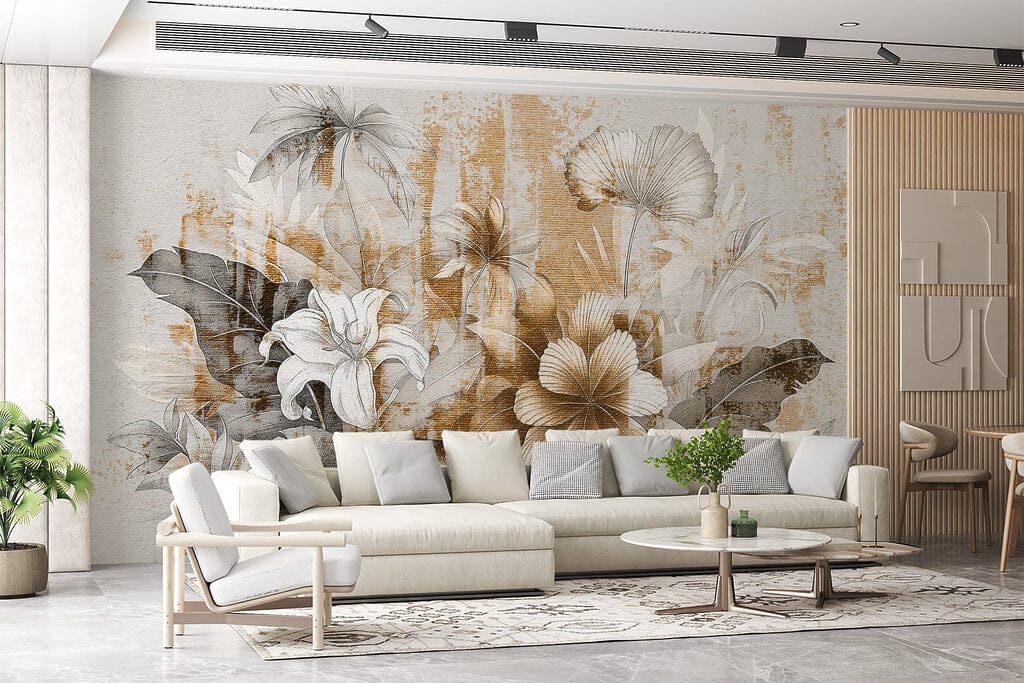 Flowers on painted layers — interior 4