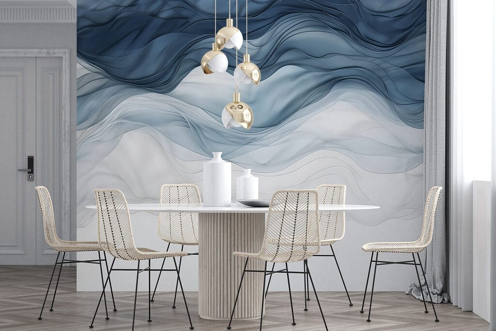 Blue veils on white — interior 6