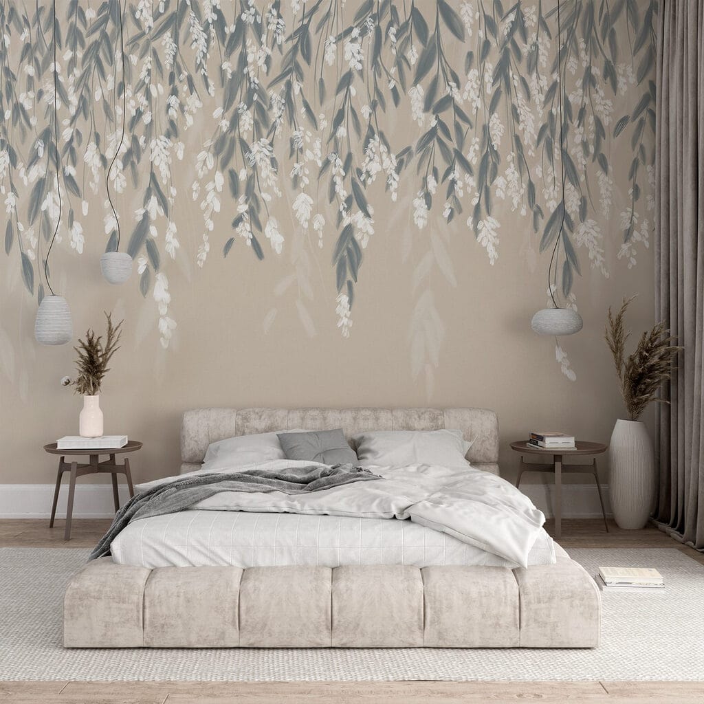 Hanging leaves over sand — interior 2