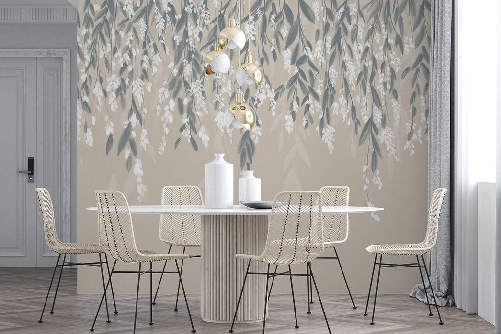 Hanging leaves over sand — interior 6