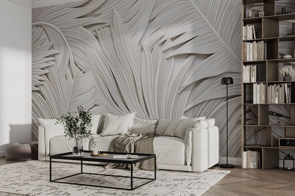 White palm leaves — interior 1