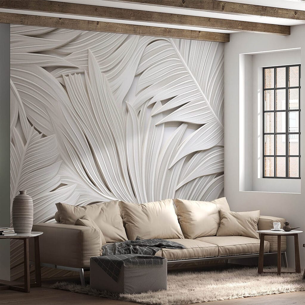 White palm leaves — interior 3