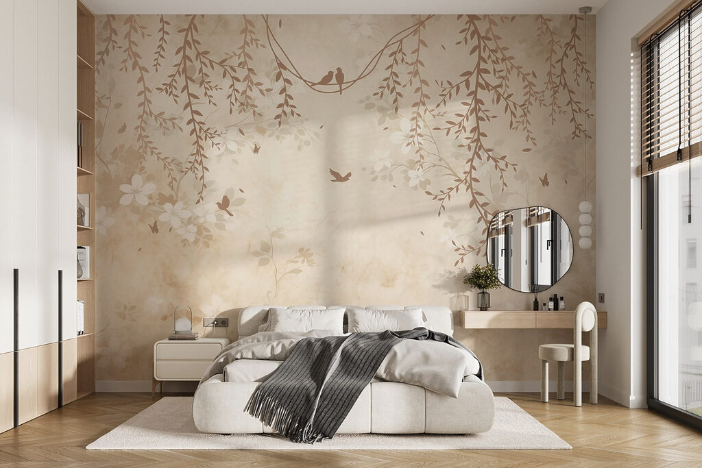 Birds in the Bower in an interior