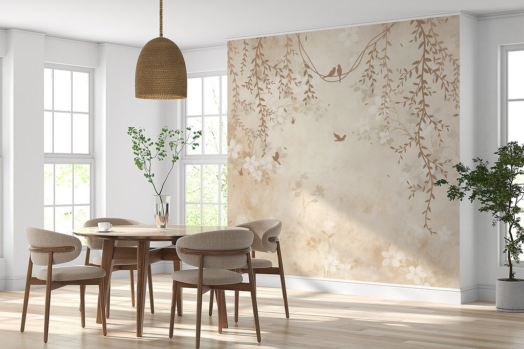 Birds in the Bower in an interior