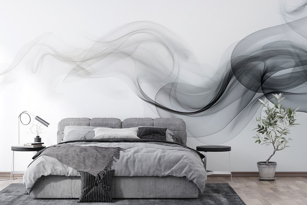Grey smoke ribbons — interior 2