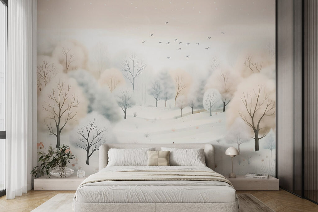 Winter hills with birds — interior 2