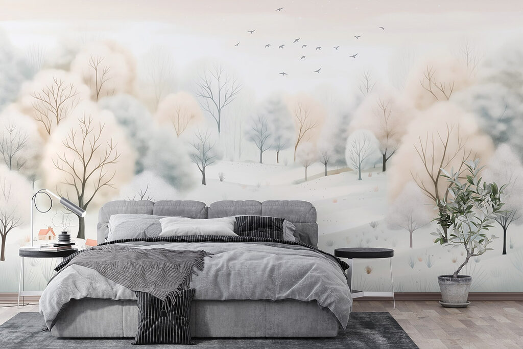Winter hills with birds — interior 3