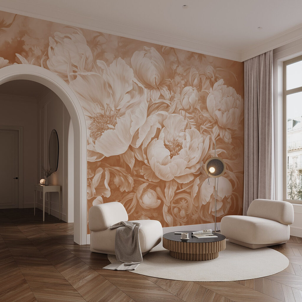 Peony Bouquet in Sepia — interior 4