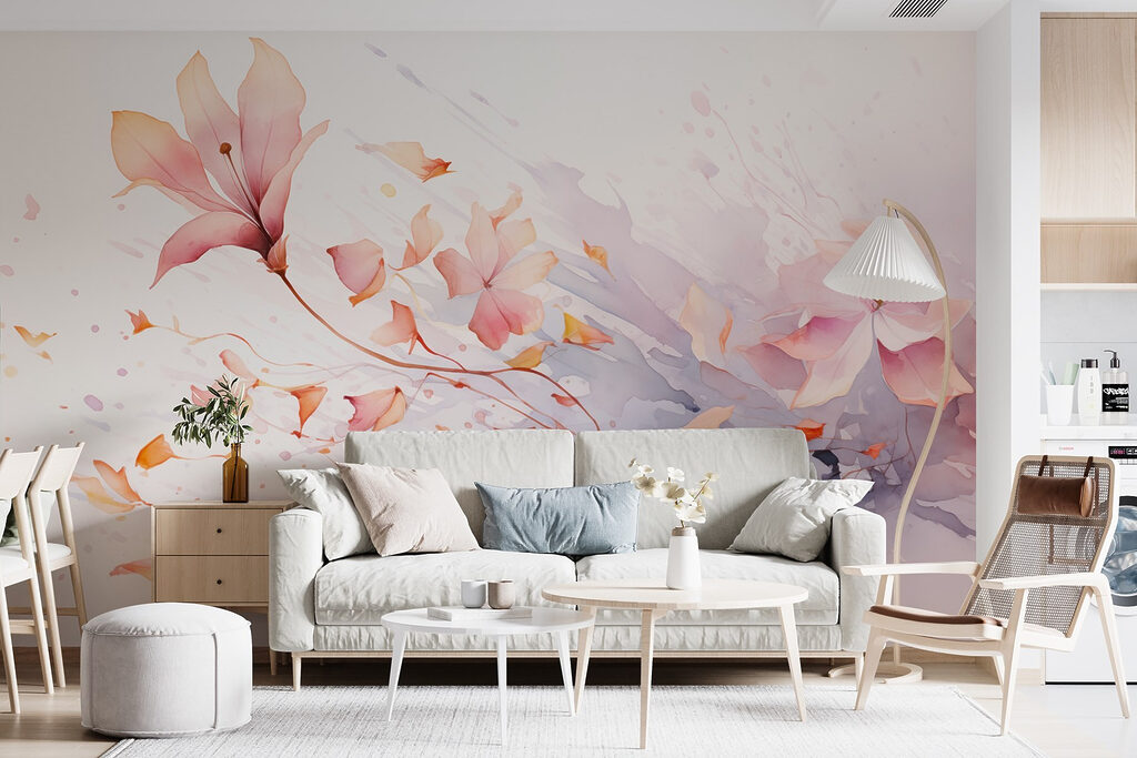 Loose blossoms in paint — interior 1