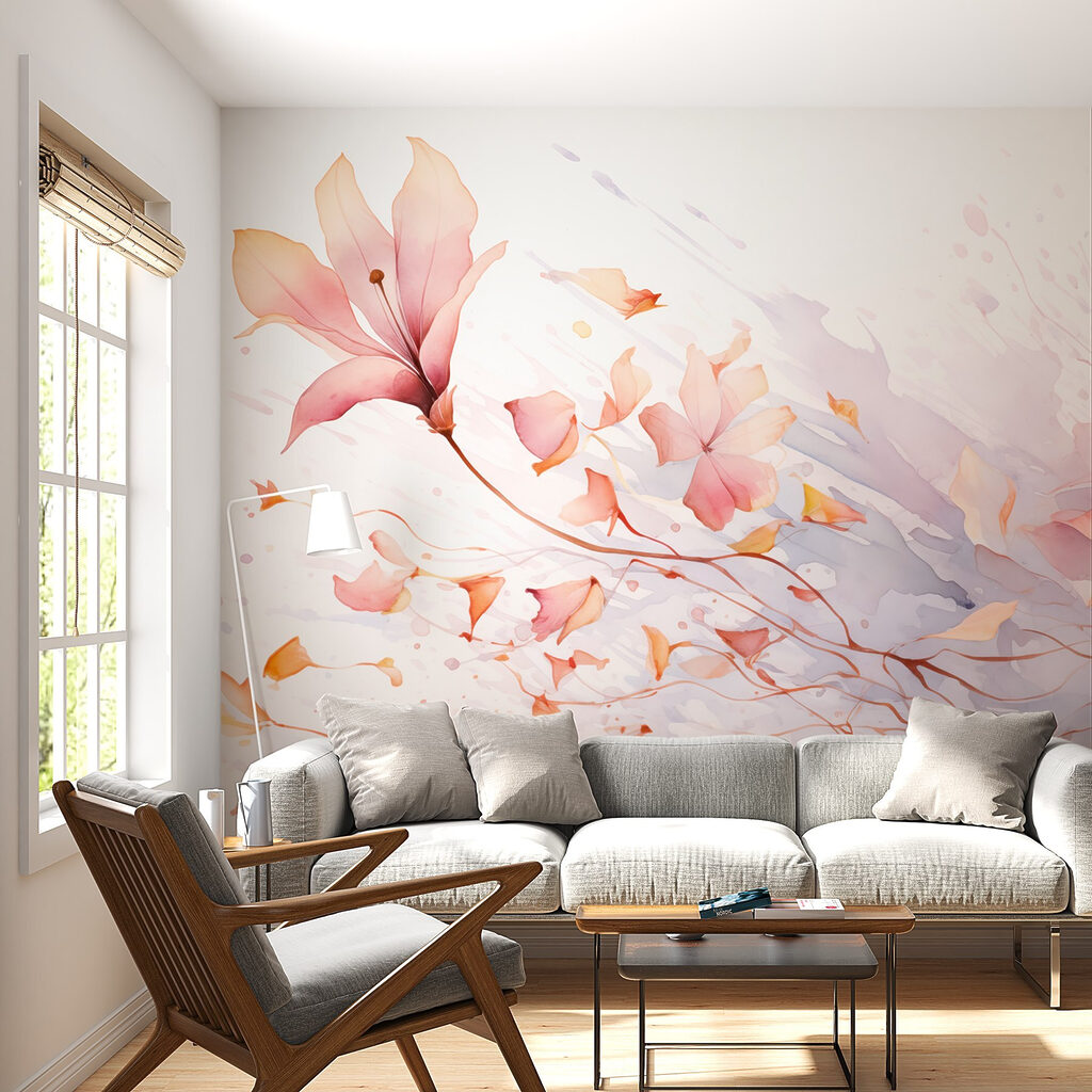 Loose blossoms in paint — interior 2