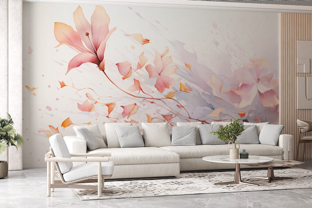 Loose blossoms in paint — interior 3