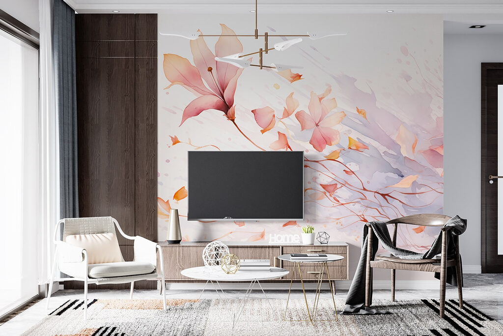 Loose blossoms in paint — interior 5