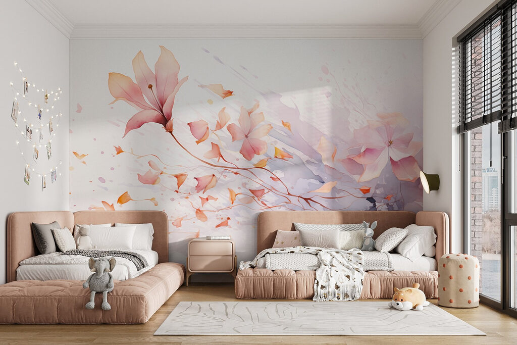 Loose blossoms in paint — interior 6
