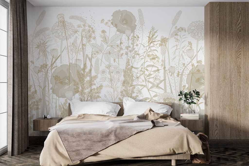Meadow Flower Silhouettes in an interior