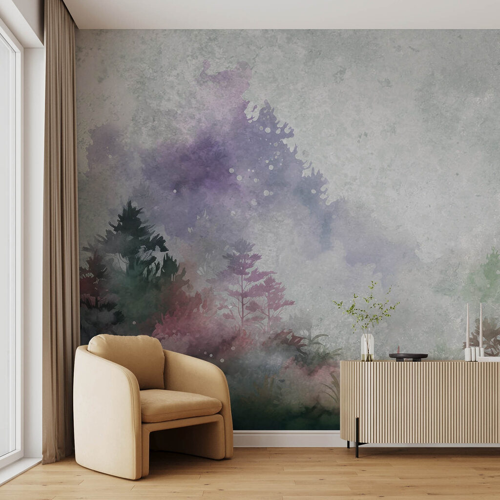 Misty watercolour forest — interior 2