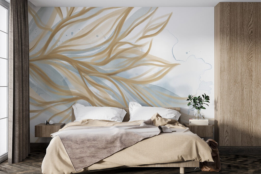 Golden lines like waves — interior 3