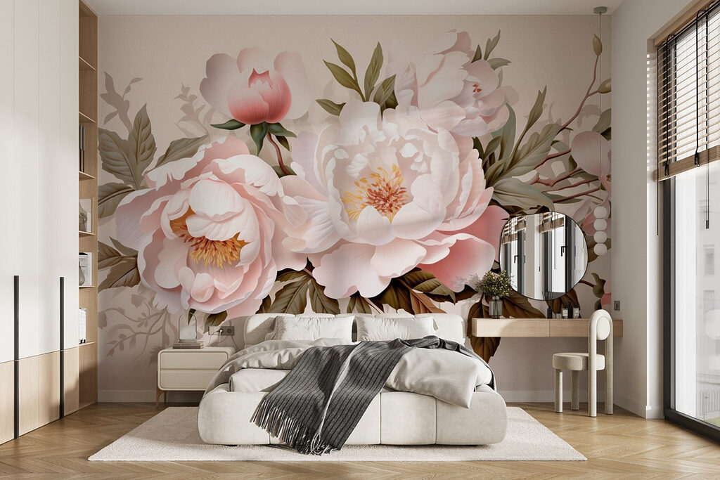 Pink blooms, loose twigs — interior 1
