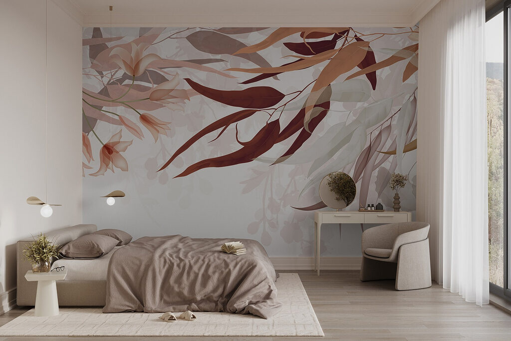 Pink leaves hanging down — interior 2