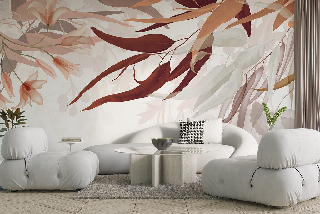 Pink leaves hanging down — interior 3