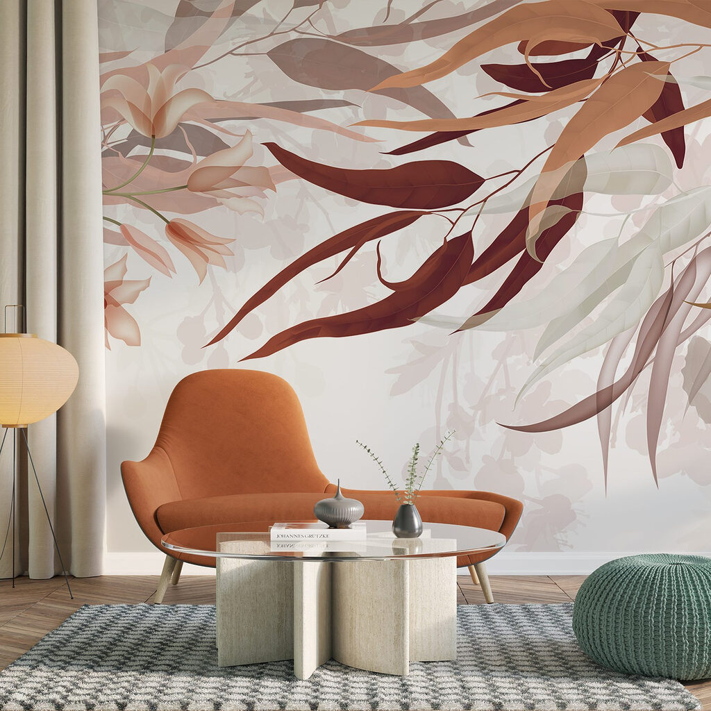 Pink leaves hanging down — interior 4