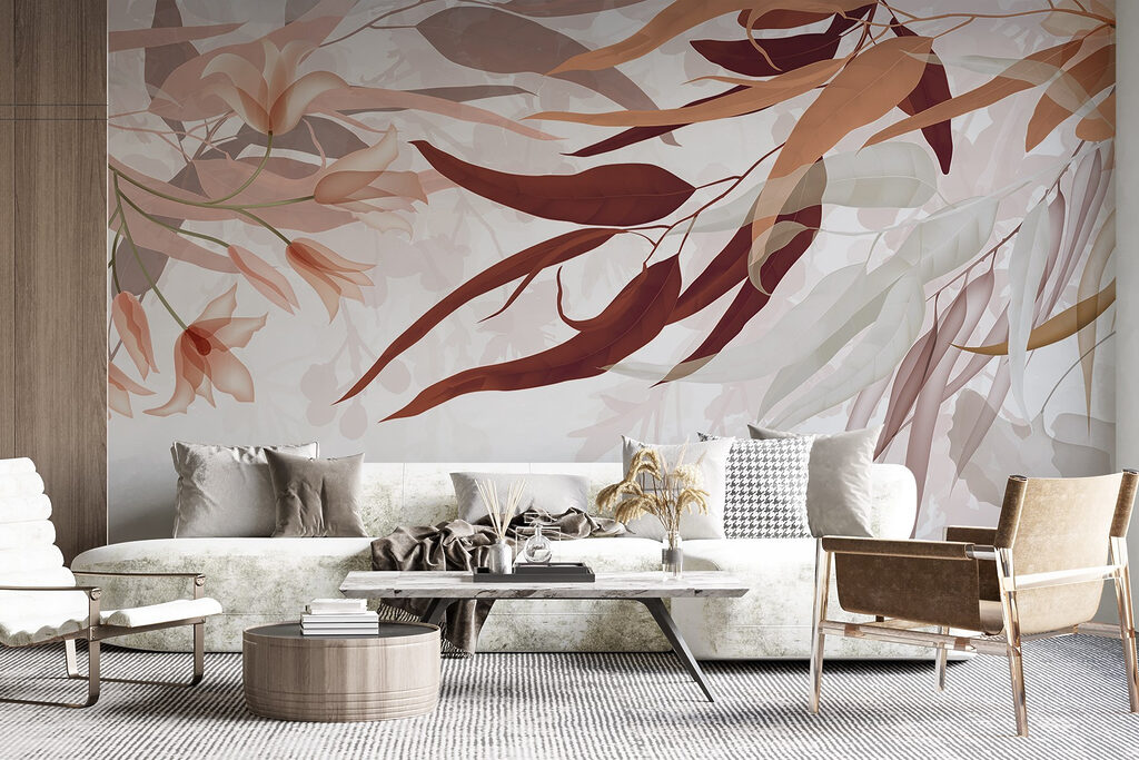 Pink leaves hanging down — interior 5