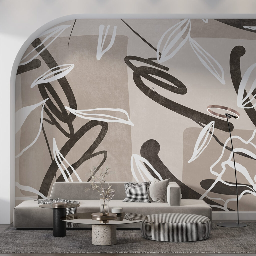 Leaves in abstract lines — interior 4