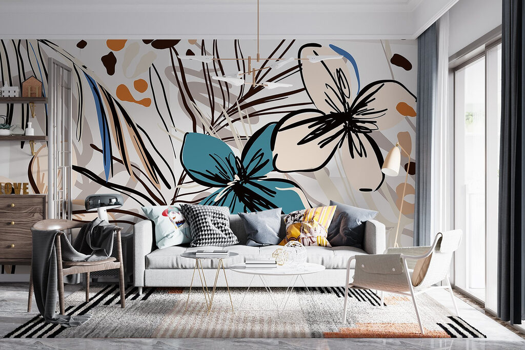 Floral Sketch Collage — interior 4