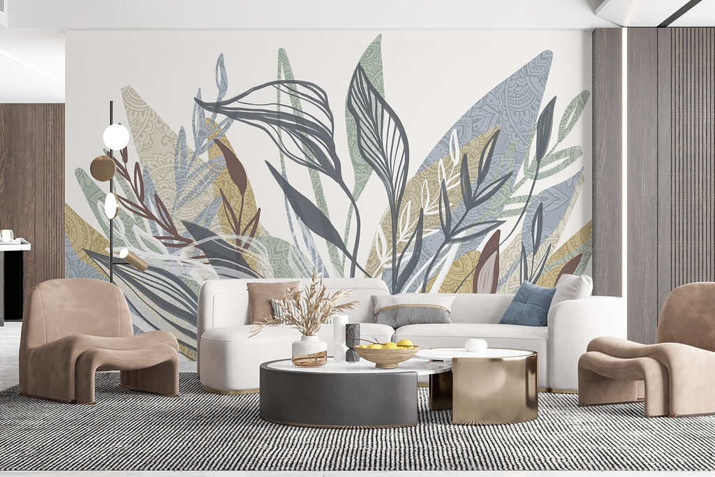 Colourful leaves with texture — interior 3