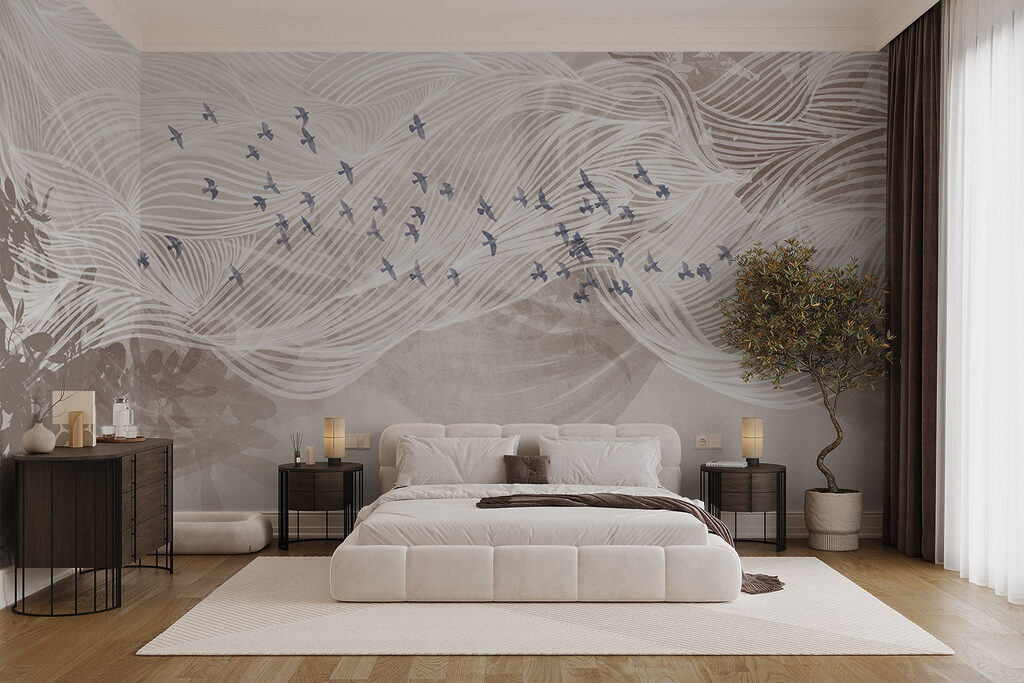 Birds among white waves — interior 3
