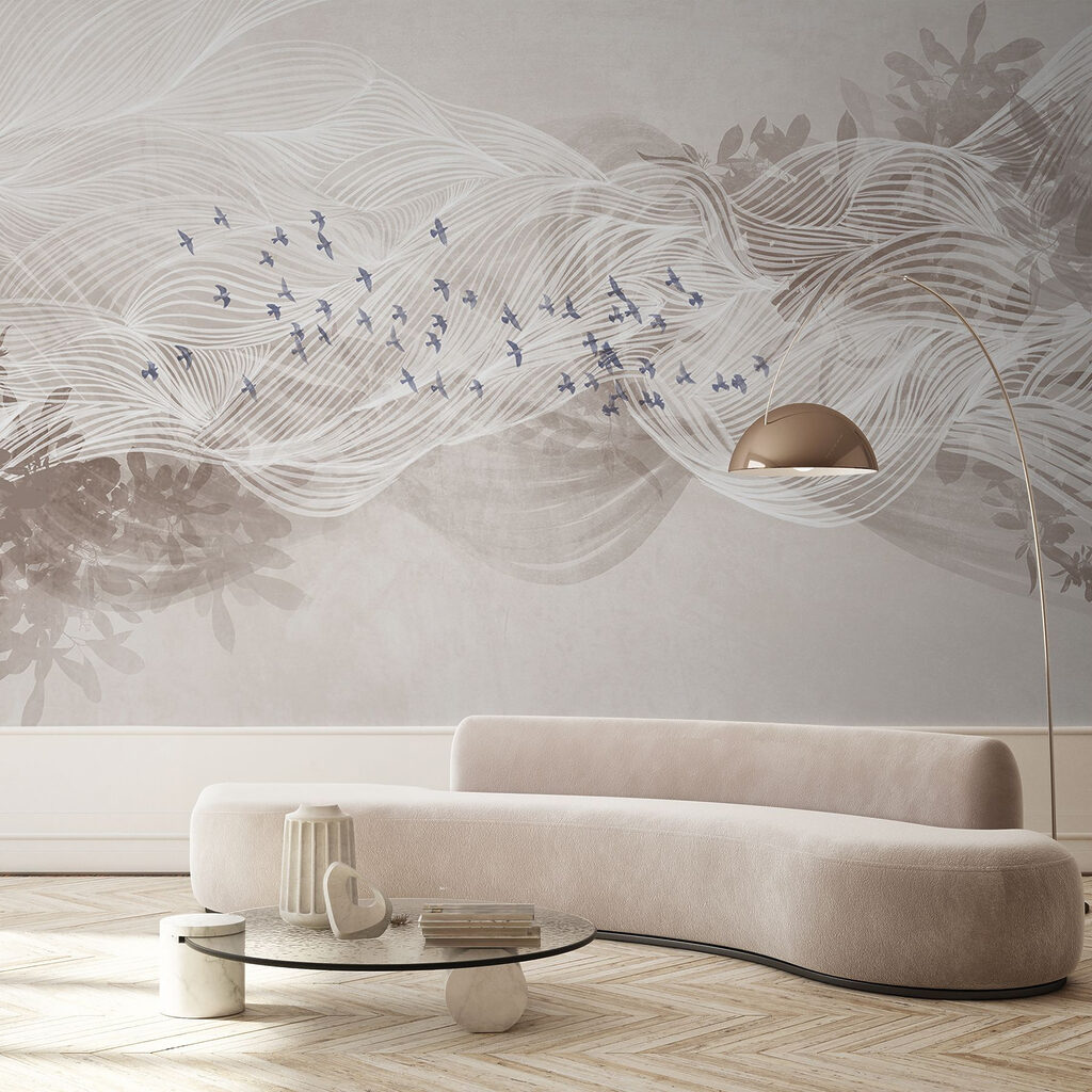 Birds among white waves — interior 6