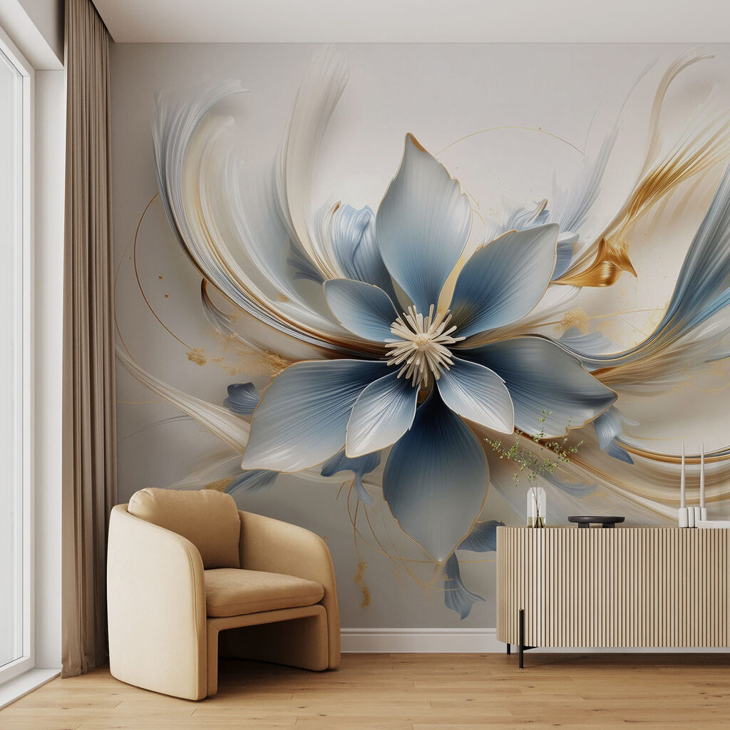 Flower with ornate tendrils — interior 1