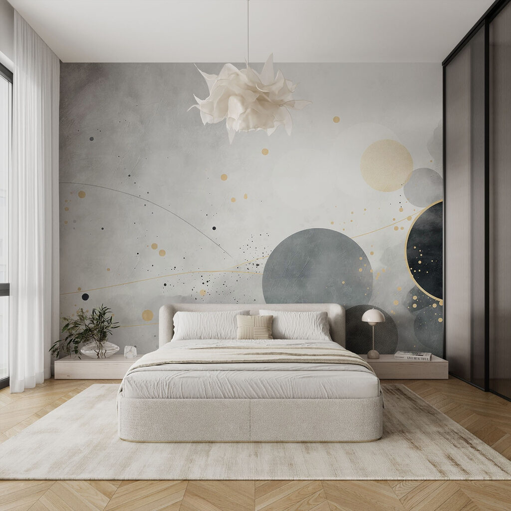 Circles on Weathered Plaster in an interior