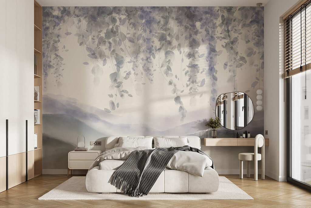 Hanging blooms above hills — interior 1