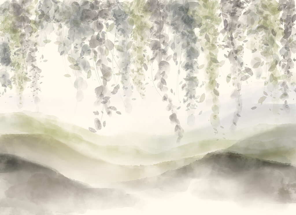 Hills Beneath Hanging Leaves — full design