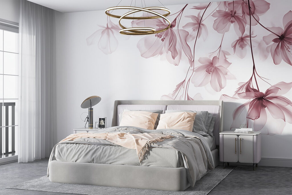 Flowers Hanging in Light in an interior