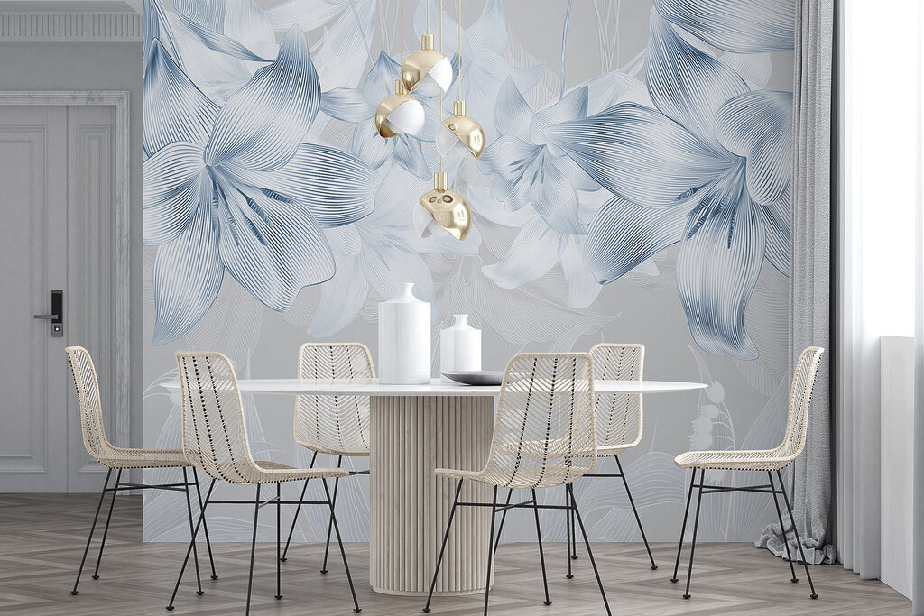 Petal Garland in Light in an interior