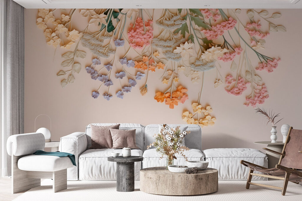 Colourful hanging flowers — interior 4