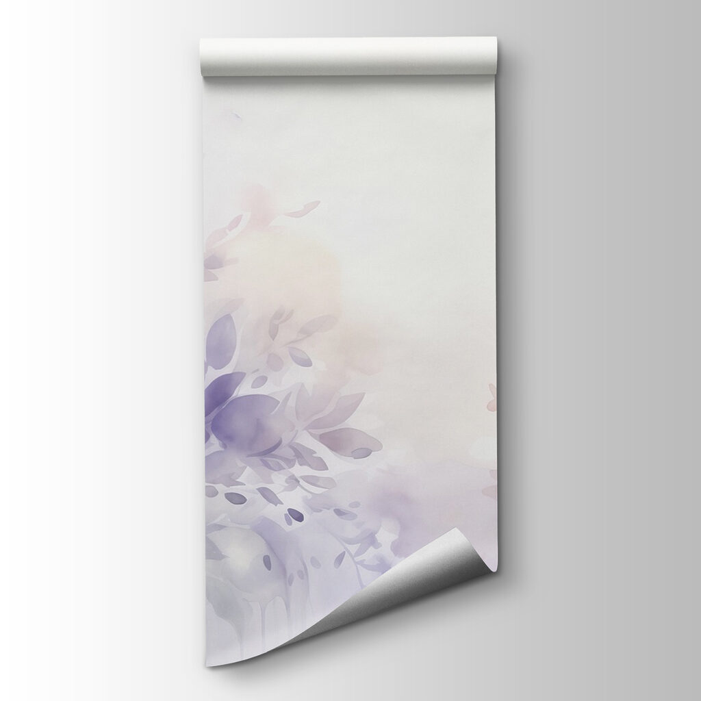 Purple flowers around light — product view