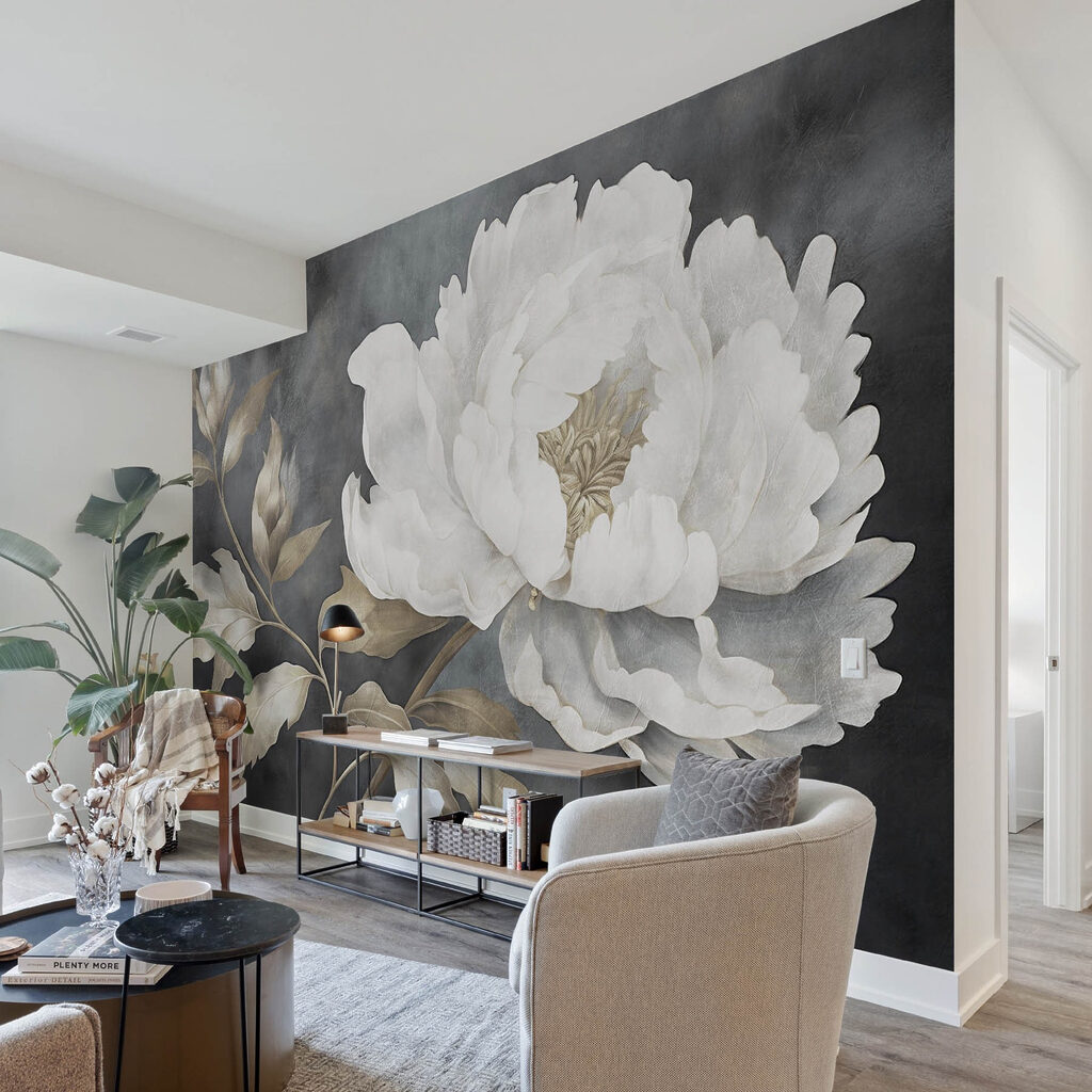 Peony on dark grey — interior 3