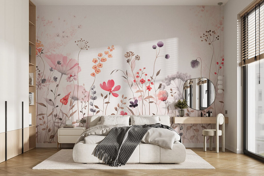 Fine wildflowers in pink — interior 1