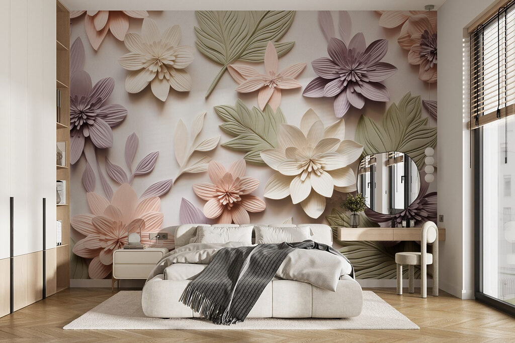 Colourful flowers in relief — interior 1