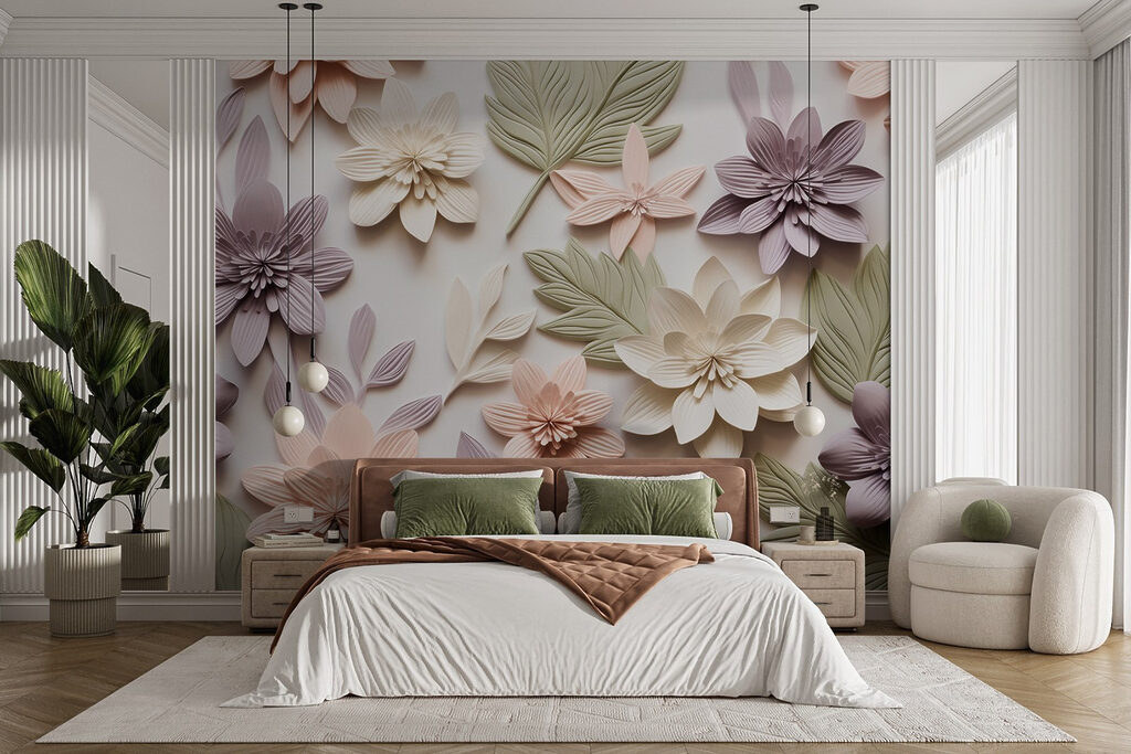 Colourful flowers in relief — interior 2