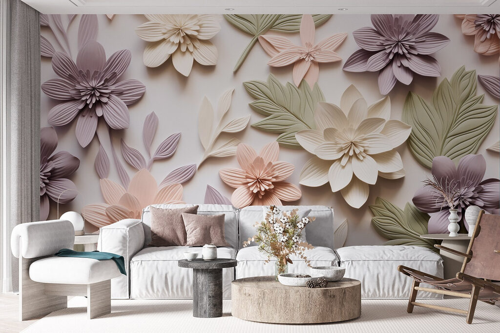 Colourful flowers in relief — interior 5