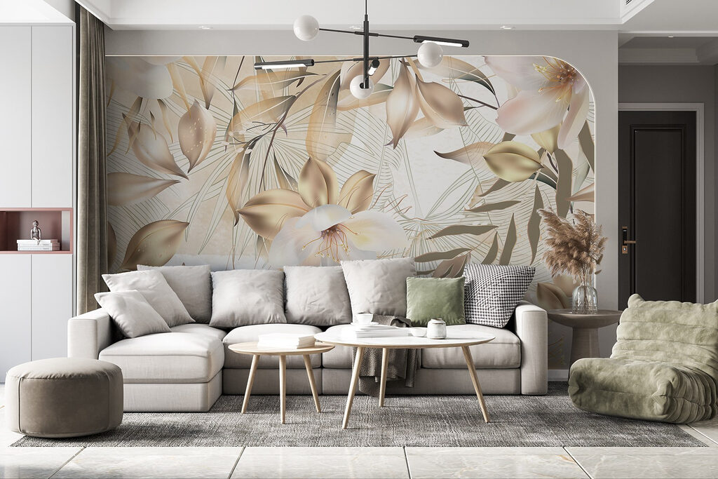 Pale tropical blooms — interior 6
