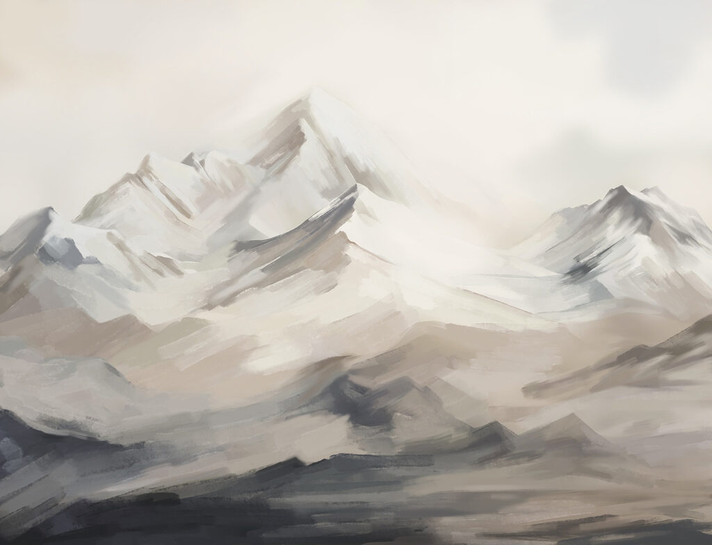 Mountain Brushwork — full design